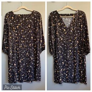 GAP Boho V-Back Floral Print Dress
